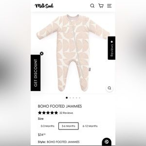 Milk Snob Boho Footie Jammies Onesie- Brand New